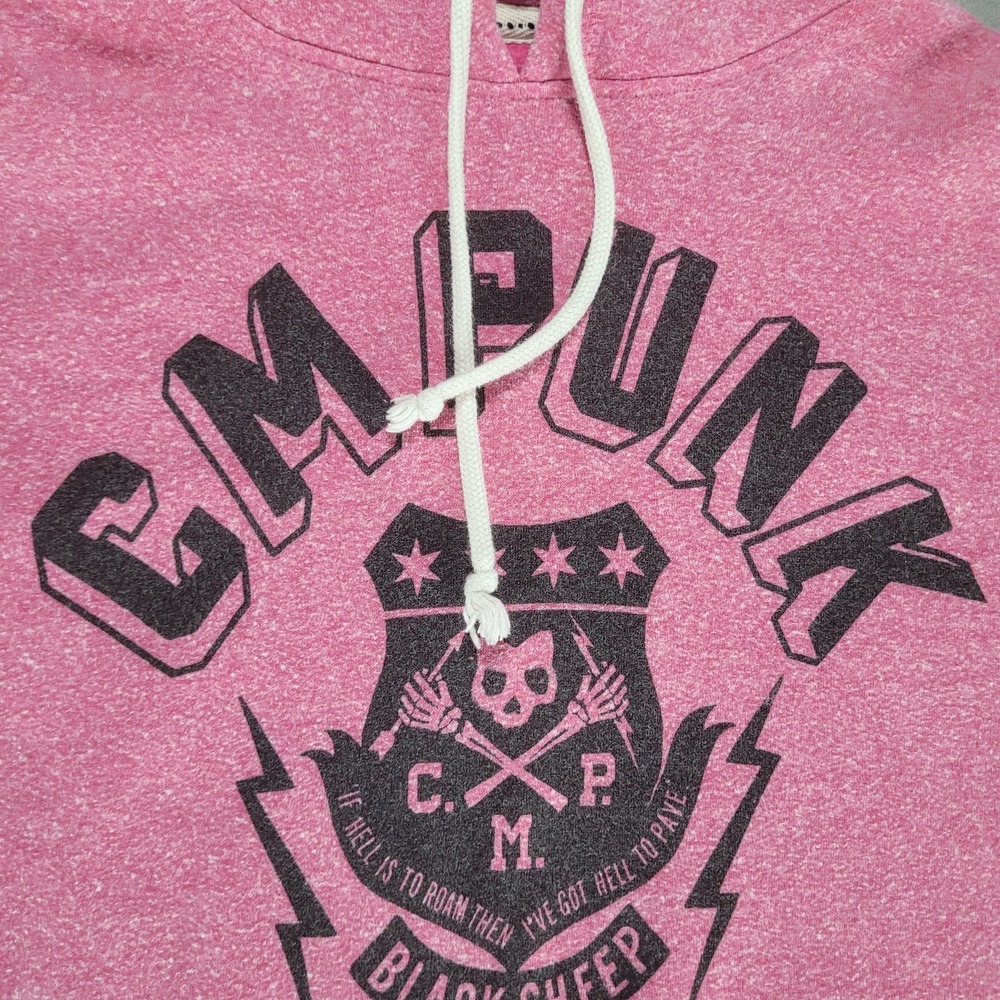 Roots of Flight CM Punk Black Sheep Pink fleece hoodie Medium - Picture 3 of 9
